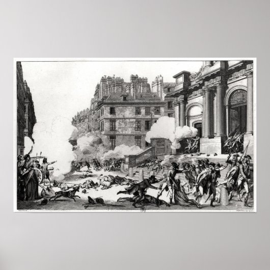 パリの聖ローチ教会の前で撮影 ポスター (正面)