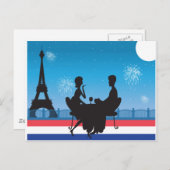 パリの背景 ポストカード (正面/裏面)