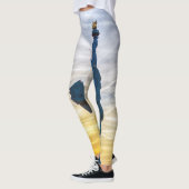 パリの自由の女神のレプリカに関する夕日 レギンス (左)