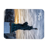 パリの自由の女神のレプリカの夕日 マグネット (横)