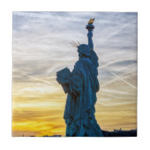 パリの自由の女神像の夕焼け タイル (正面)