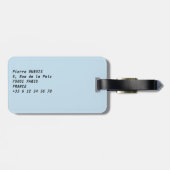 パリの自由の女神像の夕焼け ラゲッジタグ (裏面横)