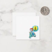 パリの自転車に乗った猫 ノートカード (正面/裏面インサイチュ)