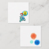 パリの自転車に乗った猫 ノートカード (正面/裏面)