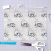 パリの自転車のForgetmenotのティッシュペーパー 薄葉紙 (クラフト)