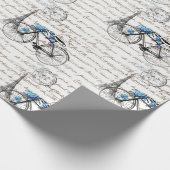 パリの自転車のForgetmenotの包装紙 ラッピングペーパー (角)