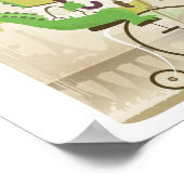 パリの自転車アリゲーター ポスター (角)