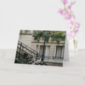 パリの自転車 (Paris) 箔グリーティングカード (蘭)