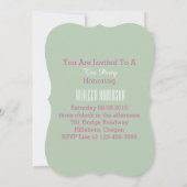 パリの花の春のブライダルシャワーのお茶会 招待状 (裏面)