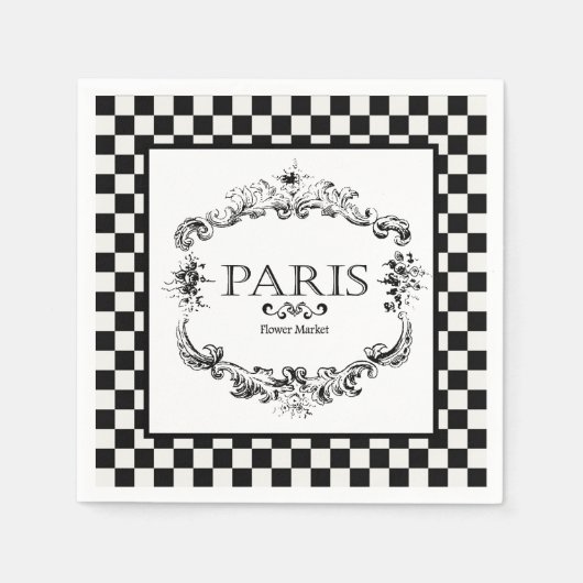 パリの花市場  ナプキン スタンダードカクテルナプキン (正面)