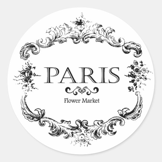 パリの花市場 ラウンドシール (正面)