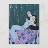 パリの花火大会のアールデコはがき ポストカード (正面)