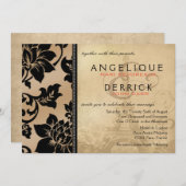 パリの花 エッフェル塔 | 砂 招待状 (正面/裏面)