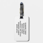 パリの荷物のラベルの通り-それをカスタマイズ! ラゲッジタグ (裏面縦)