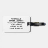 パリの荷物のラベルの通り-それをカスタマイズ! ラゲッジタグ (裏面横)