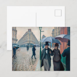 パリの街の雨の日 | ギュスターヴ・カイユボット | ポストカード