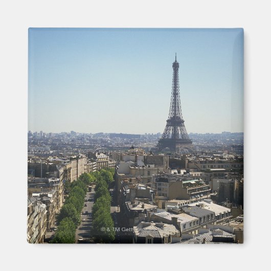 パリの街並み，フランス マグネット (正面)