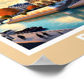 パリの街並み – 象徴的なランドマークポスター ポスター (角)