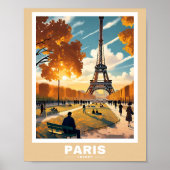 パリの街並み – 象徴的なランドマークポスター ポスター (正面)