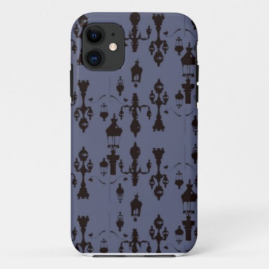 パリの街灯ダマスク柄ケース Case-Mate iPhoneケース (裏面)