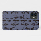 パリの街灯ダマスク柄ケース Case-Mate iPhoneケース (裏面(横))