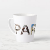 パリの観光スポットWord Parisの文字で見る カフェラテマグ (左アングル)