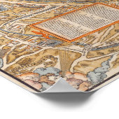 パリの計画Truschet et Hoyau Circa 1550 ポスター (角)