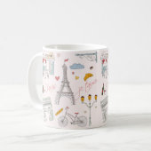 パリの誕生日プレゼント コーヒーマグカップ (正面左)