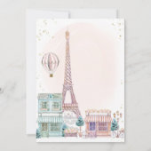 パリの誕生日招待状 招待状 (裏面)