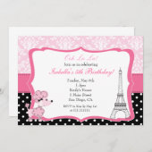 パリの誕生日招待状 招待状 (正面/裏面)