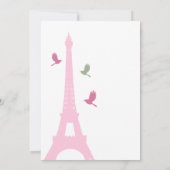 パリの誕生日招待状（白） 招待状 (裏面)