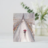 パリの赤い傘 ポストカード (スタンド正面)