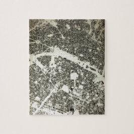 パリの通りおよび建物のヴィンテージの地図 ジグソーパズル