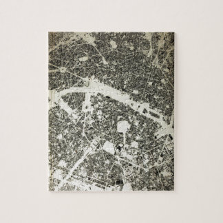パリの通りおよび建物のヴィンテージの地図 ジグソーパズル