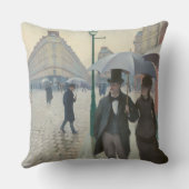 パリの通りの雨の日 クッション (裏面)