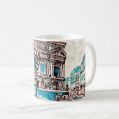 パリの通りビューザシアターの邪悪なカフェ コーヒーマグカップ (正面右)