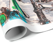 パリの通りビューザシアターの邪悪なカフェ ラッピングペーパー (ロールコーナー)