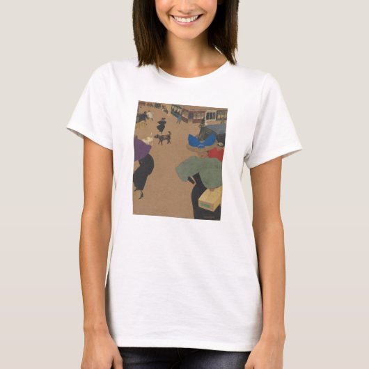 パリの通り場面 Tシャツ (正面)