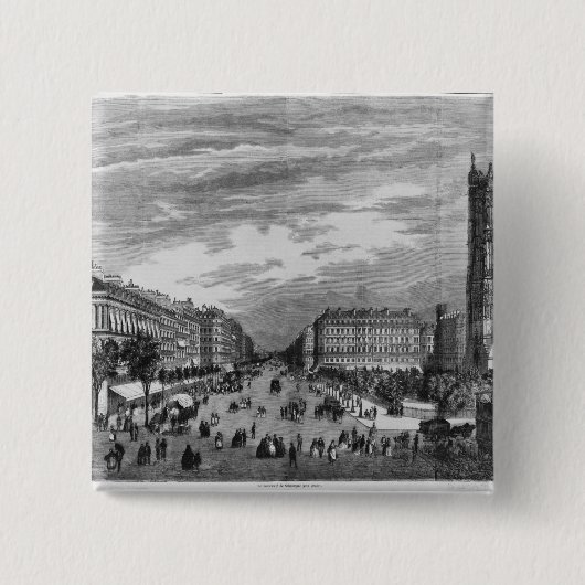 パリの通りdeセバストーポリ 缶バッジ (正面)