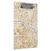 パリの金めっきされた都市地図 クリップボード (右)