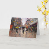 パリの雨の日 カード (黄色い花)