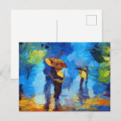 パリの雨の日 ポストカード (正面/裏面)