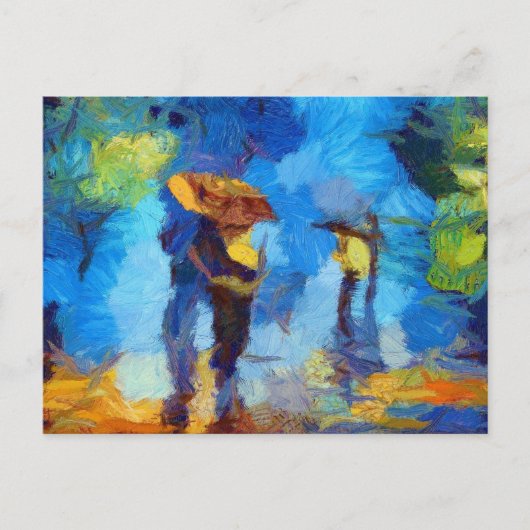 パリの雨の日 ポストカード (正面)