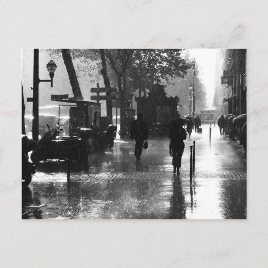 パリの雨の日 ポストカード (正面)