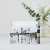 パリの雨はがき ポストカード (スタンド正面)