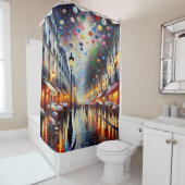 パリの雨日の優雅さ シャワーカーテン (インサイチュ)