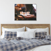 パリの雰囲気コーヒーゲストまたは幽霊キャンバス キャンバスプリント (インサイチュ (寝室))