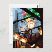 パリの雰囲気ランプと反射はがき ポストカード (正面/裏面)