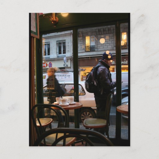 パリの雰囲気ルーランブトー近くのボーブール ポストカード (正面)