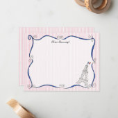 パリの風変わりでパーソナライズなメッセージカード ノートカード (正面/裏面インサイチュ)